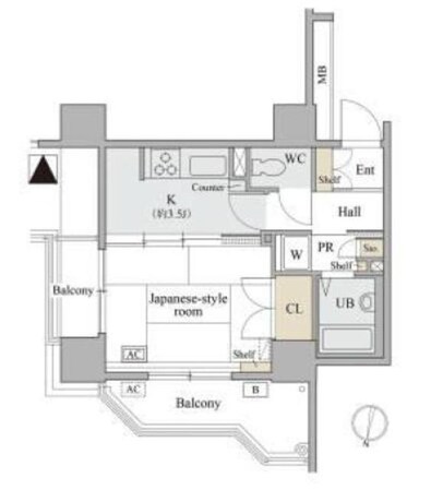 コラム神泉の物件間取画像
